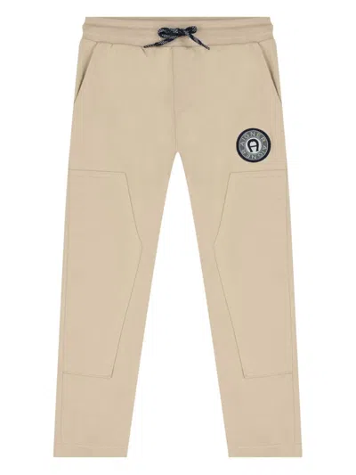 Aigner Kids' Logo-appliqué Track Pants In 118