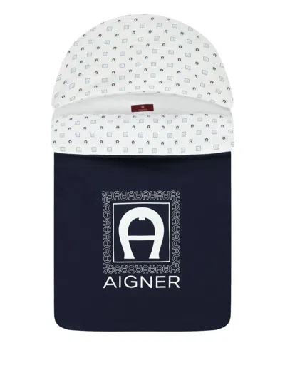 Aigner Logo Baby Nest In Blue
