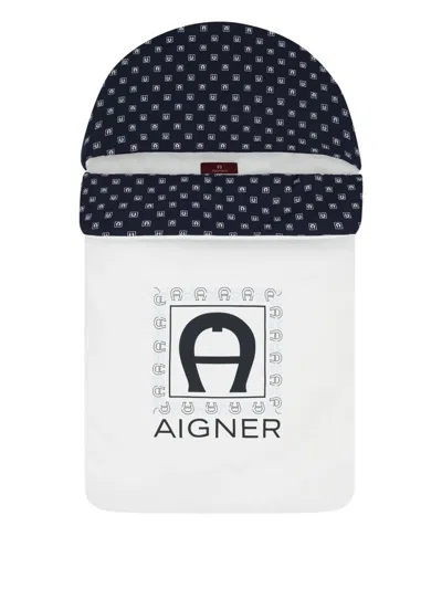 Aigner Logo Baby Nest In White