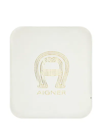Aigner Logo Blanket In White