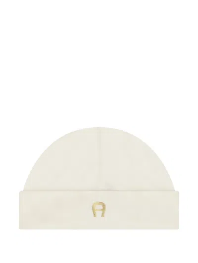 Aigner Babies' Logo-detail Beanie Hat In Neutral