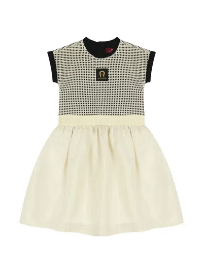 Aigner Kids' Logo-detail Dress In Black