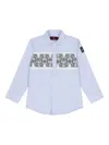 Aigner Logo-detail Geometric-pattern Shirt In Purple