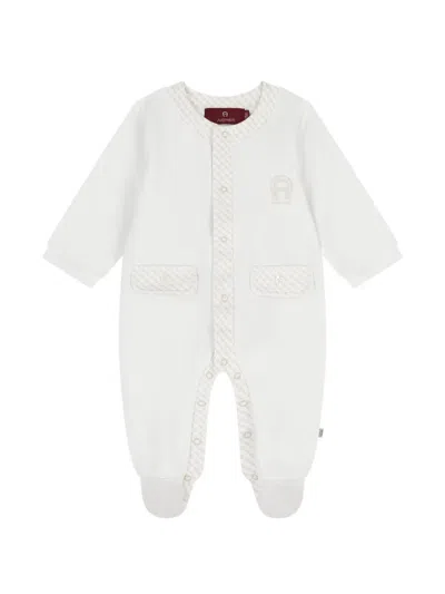 Aigner Babies' Logo-detail Pajama In White