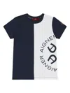 Aigner Logo-detail Panelled T-shirt In Black