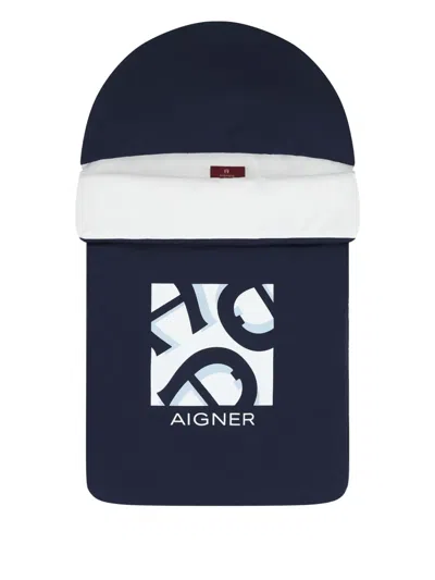Aigner Logo-detail Sleep Bag In Blue