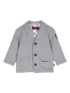 Aigner Logo-embroidered Blazer In Grey