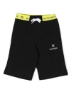 Aigner Logo-embroidered Cotton Shorts In Black