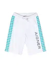 Aigner Logo-embroidered Cotton Shorts In White