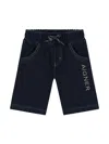 Aigner Logo-embroidered Denim Shorts In Blue