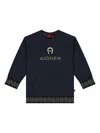 Aigner Logo-embroidered Sweatshirt In Blue