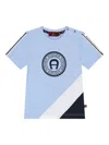 Aigner Logo Graphic-print T-shirt In Blue