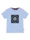 Aigner Logo Graphic-print T-shirt In Blue