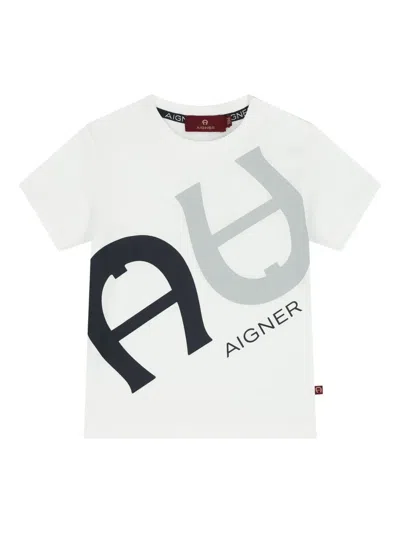Aigner Babies' Logo-graphic T-shirt In White