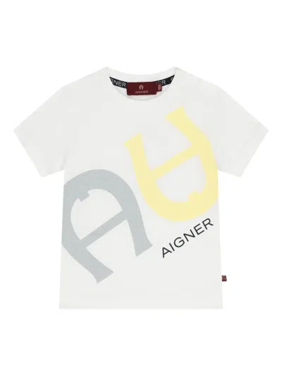 Aigner Babies' Logo-graphic T-shirt In White