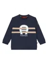 Aigner Logo-horseshoe Sweatshirt In Blue