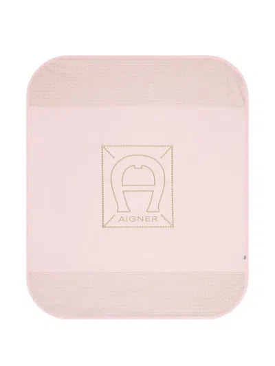 Aigner Logo-motif Blanket In Pink