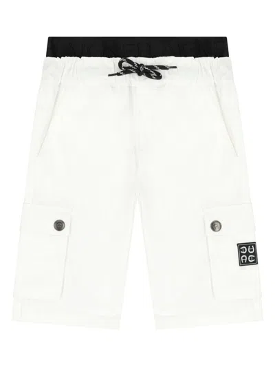 Aigner Kids' Logo-patch Cotton Shorts In White