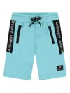 Aigner Logo-patch Panelled Shorts In Blue