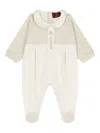 Aigner Logo-pattern Peter Pan-collar Babygrow In Neutral