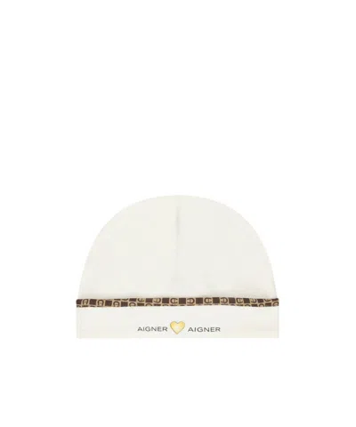 AIGNER LOGO-PRINT BABY HAT