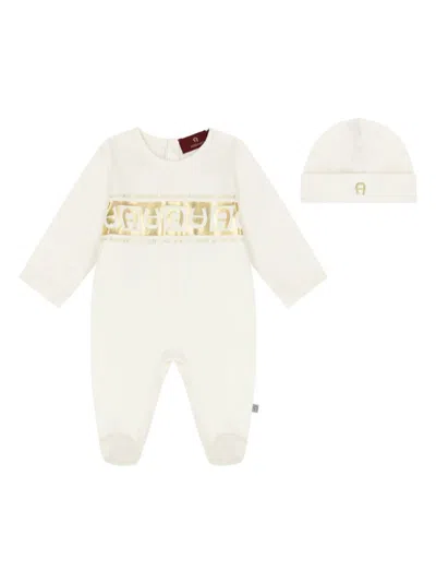 Aigner Logo-print Babygrow Set In White