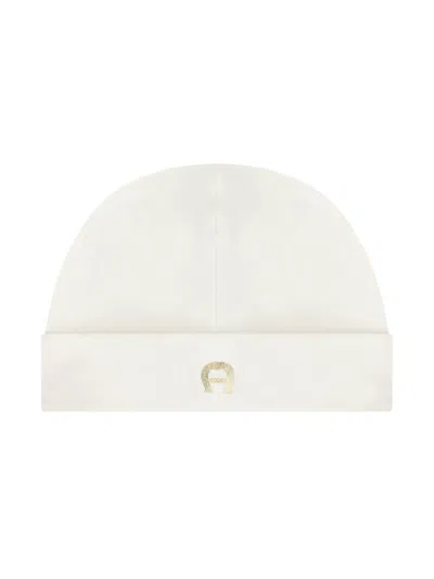 Aigner Babies' Logo-print Beanie In Neutrals