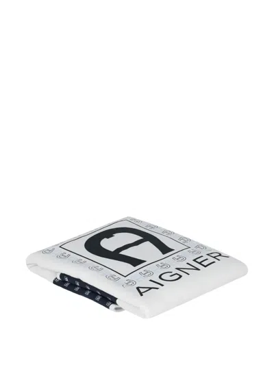 Aigner Logo-print Blanket In White