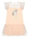 Aigner Logo-print Cotton Dress In Pink