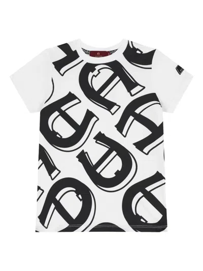 Aigner Kids' Logo-print Cotton T-shirt In White