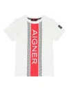 Aigner Logo-print Cotton T-shirt In Weiss