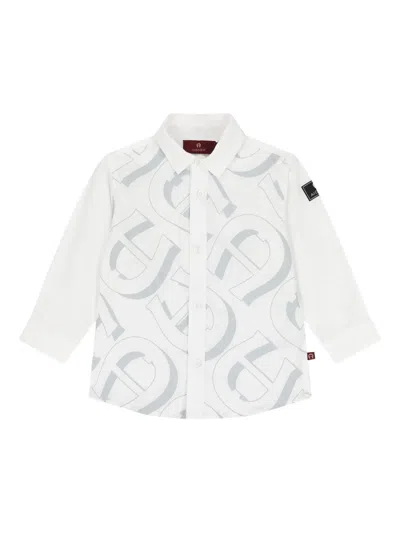 Aigner Babies' Logo-print Long-sleeve Shirt In White