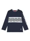 Aigner Logo-print Long-sleeve Top In Blue