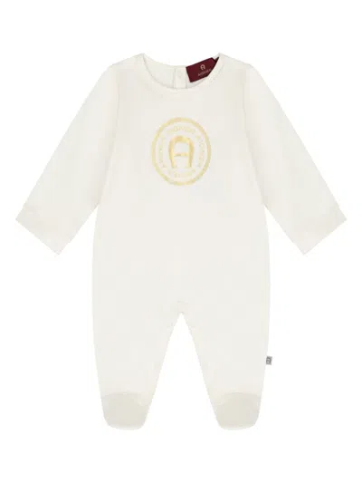 Aigner Babies' Logo-print Pajamas In White