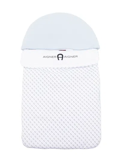 Aigner Logo-print Pima Cotton Baby Nest In White