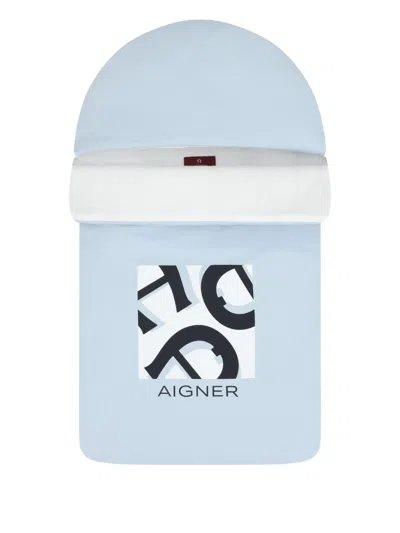 Aigner Logo-print Sleep Bag In Blue