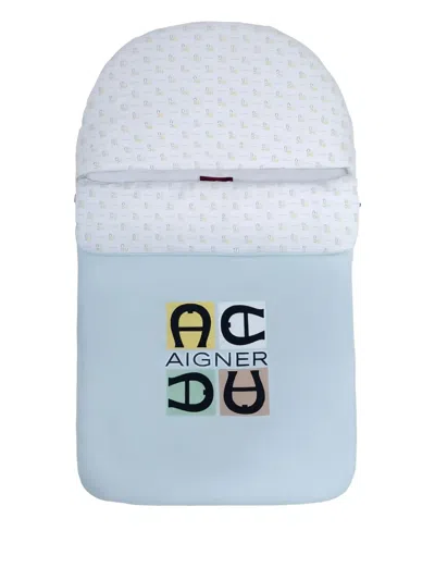 Aigner Logo-print Sleep Bag In Blue