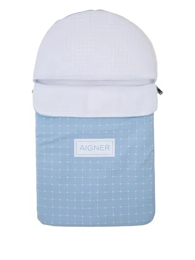 Aigner Logo-print Sleep Bag In Blue