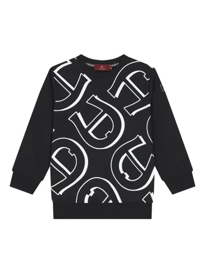 Aigner Kids' Logo-print Sweatshirt In Black