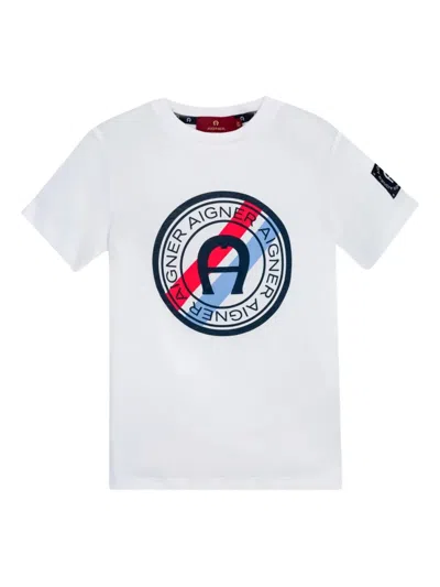 Aigner Kids' Logo-print T-shirt In White