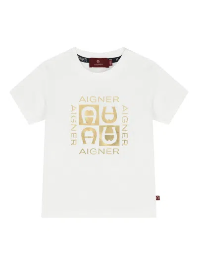 Aigner Babies' Logo-print T-shirt In White
