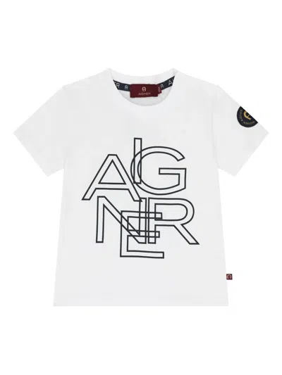Aigner Babies' Logo-print T-shirt In White