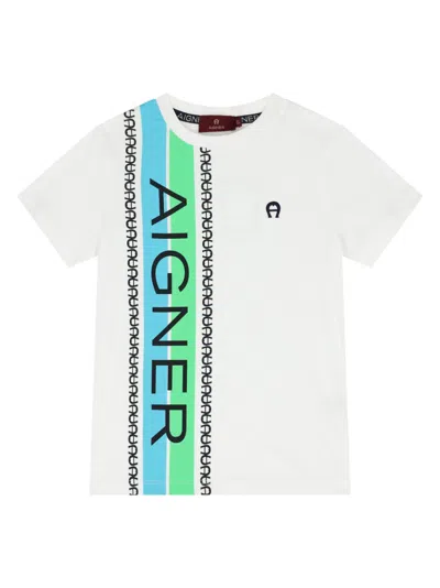 Aigner Kids' Logo-print T-shirt In White
