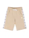 Aigner Logo-print Track Shorts In Neutrals