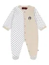 Aigner Logo-print Two-tone Pajamas In White