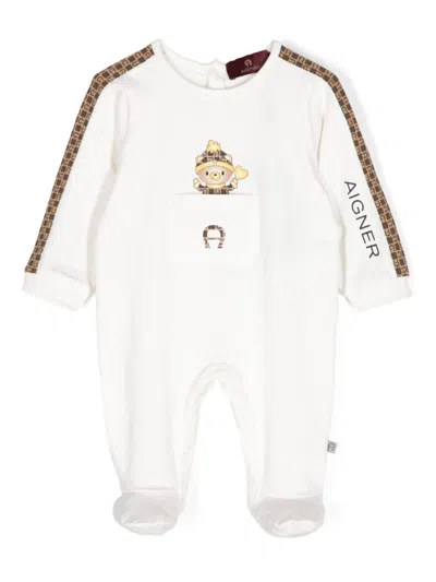 Aigner Babies' Logo-printed Romper In White