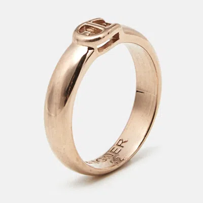 Aigner Logo Rose Gold Tone Ring