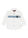 Aigner Logo-stripe Cotton Shirt In White