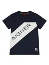 Aigner Logo T-shirt In Blue