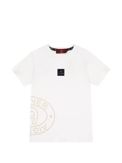 Aigner Kids' Logo-patch T-shirt In White